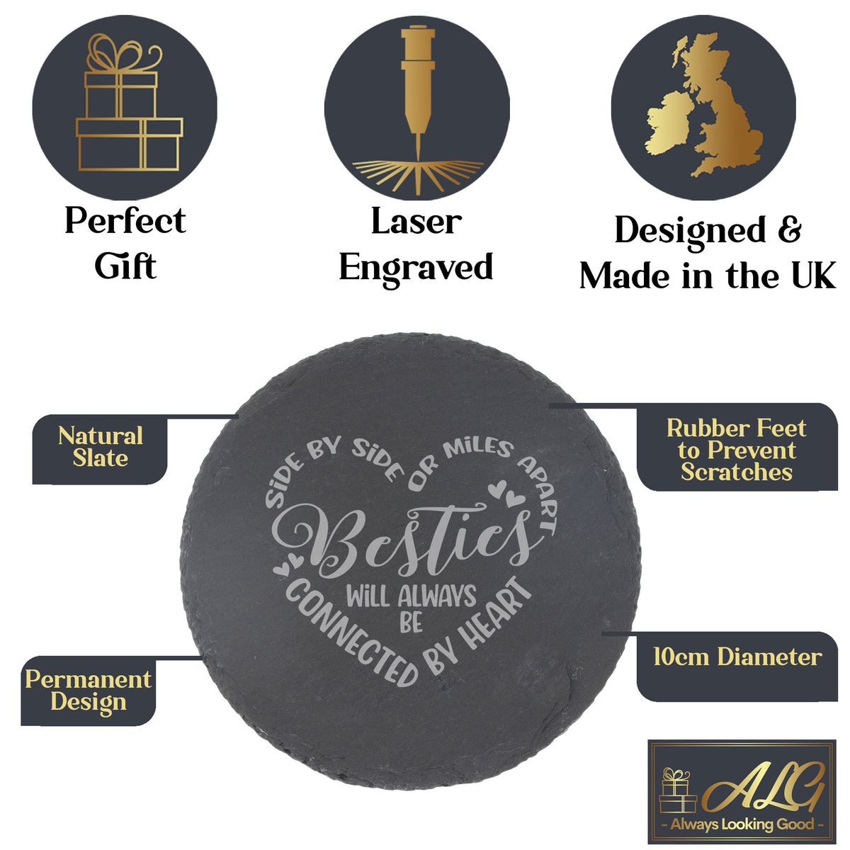 Round Slate Coaster