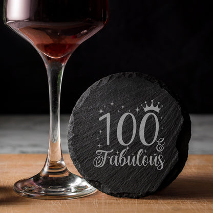 Round Slate Coaster