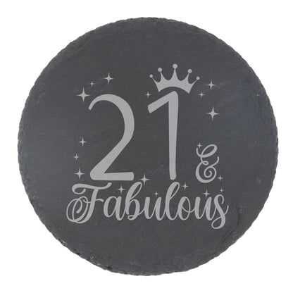 Round Slate Coaster
