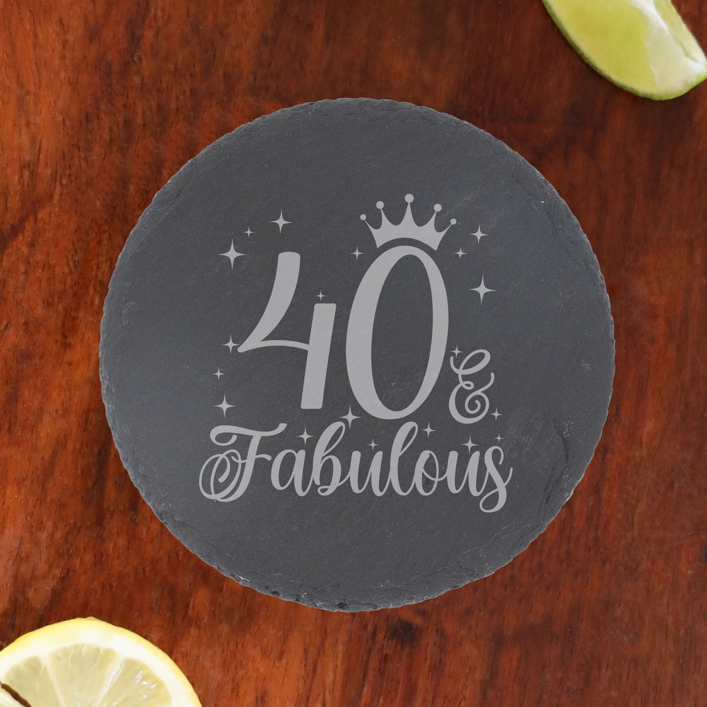 Round Slate Coaster