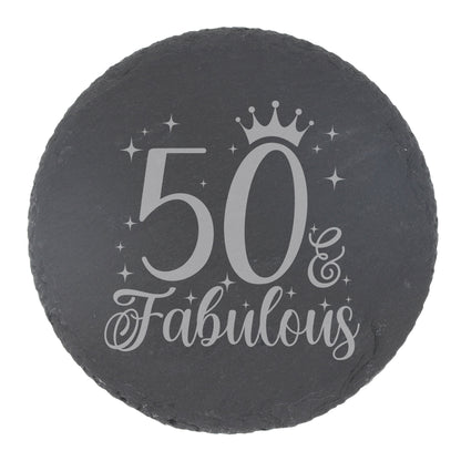 Round Slate Coaster