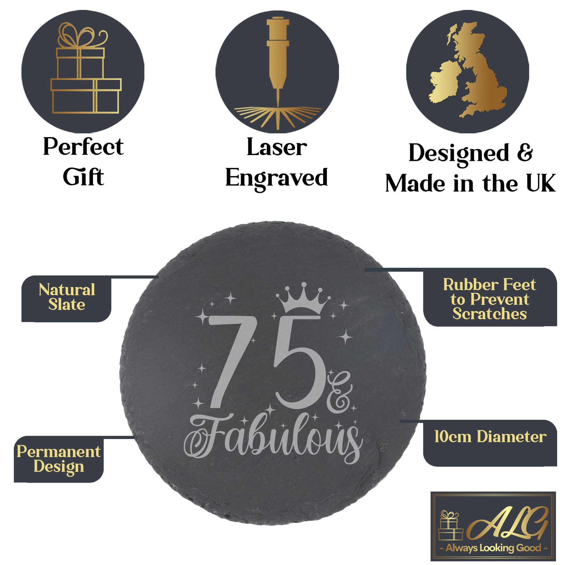 Round Slate Coaster