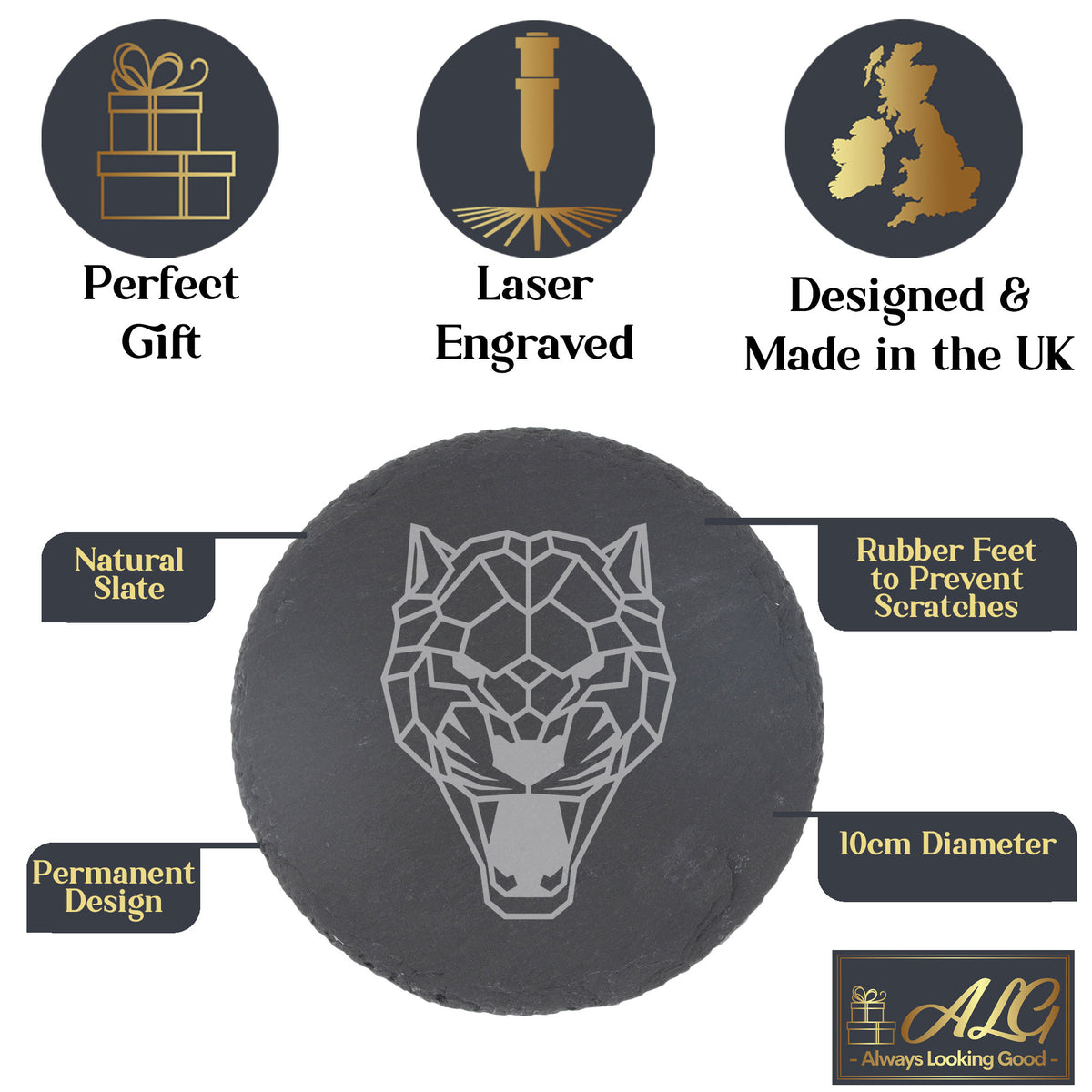 Round Slate Coaster