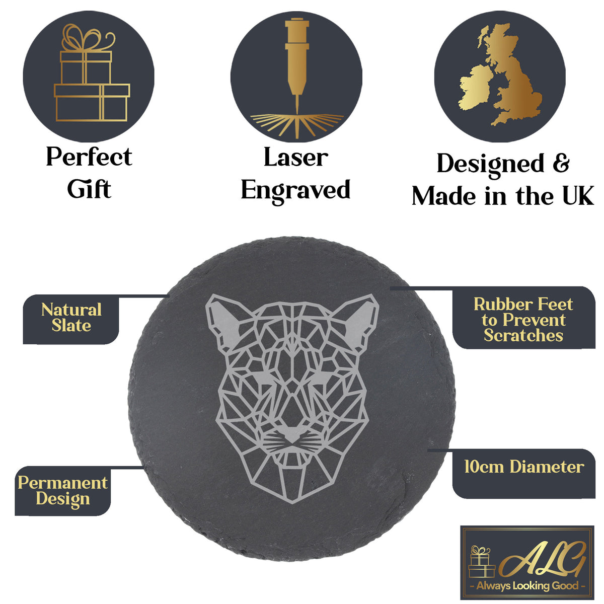 Round Slate Coaster