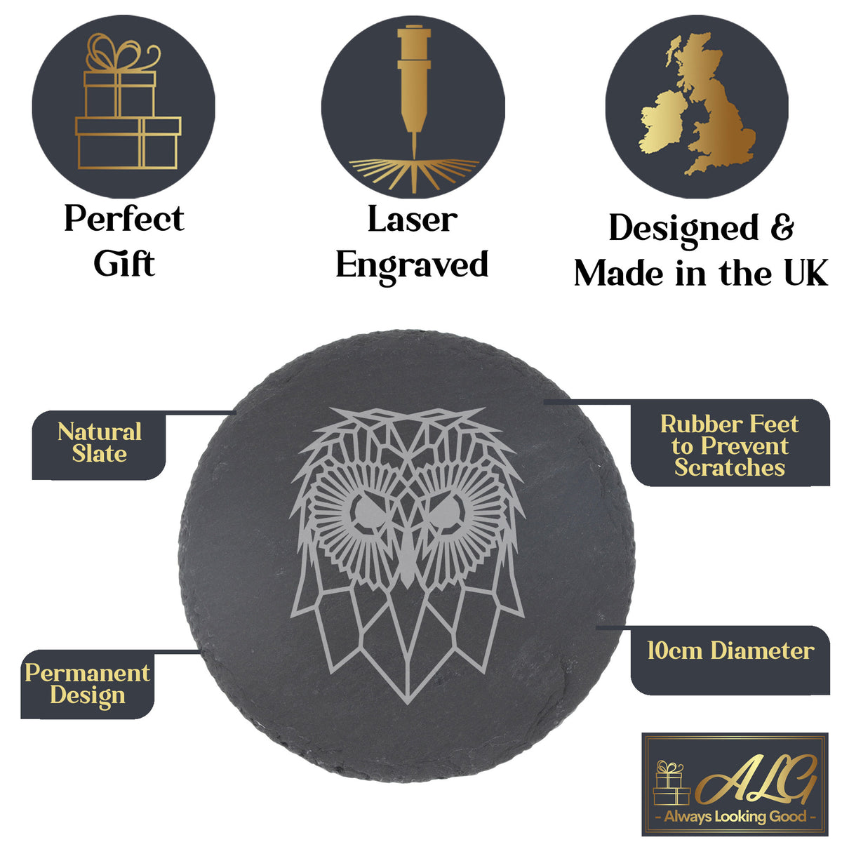 Round Slate Coaster