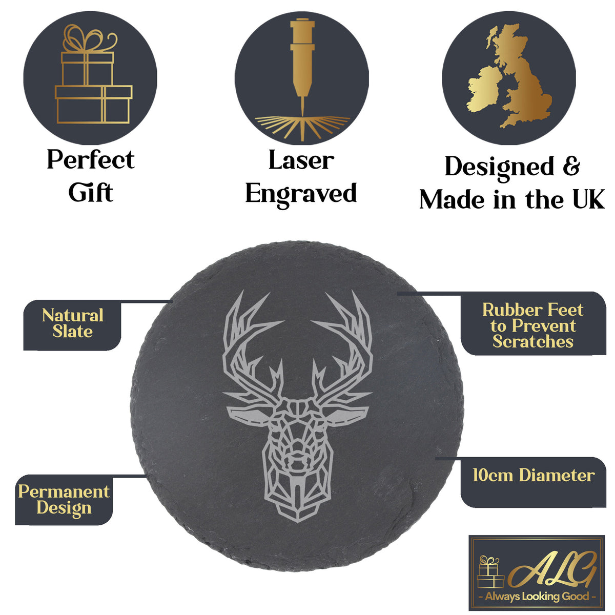 Round Slate Coaster