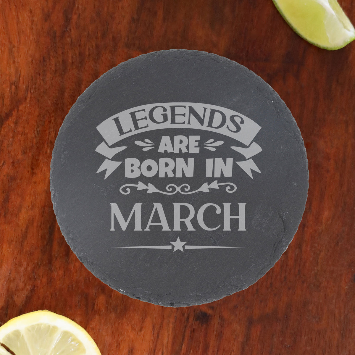 Round Slate Coaster