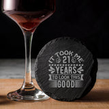 Round Slate Coaster