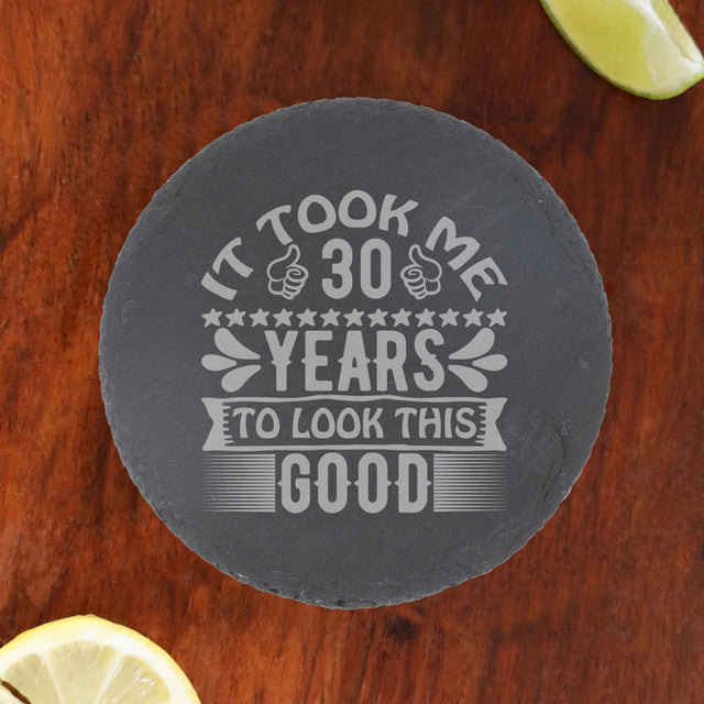 Round Slate Coaster
