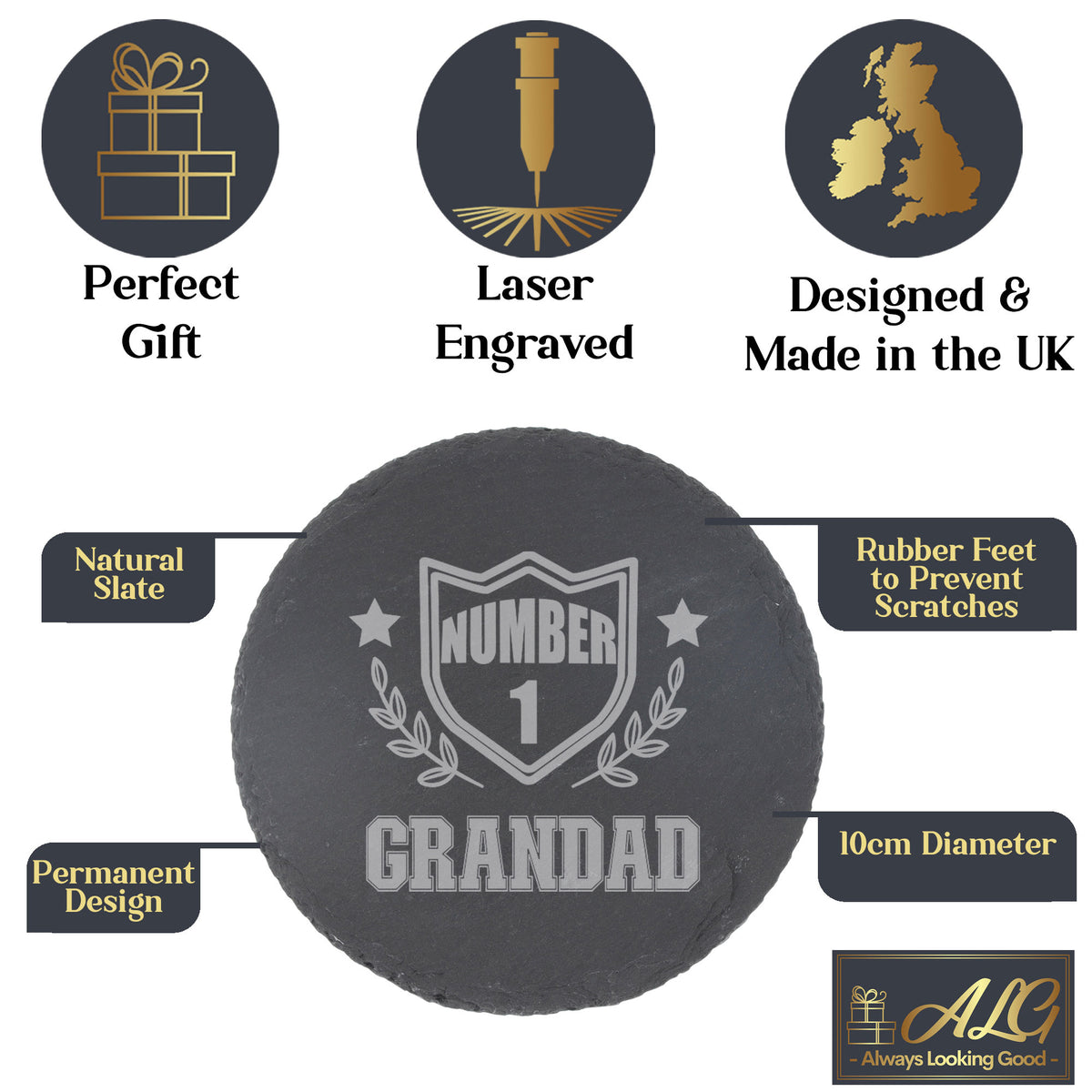 Round Slate Coaster
