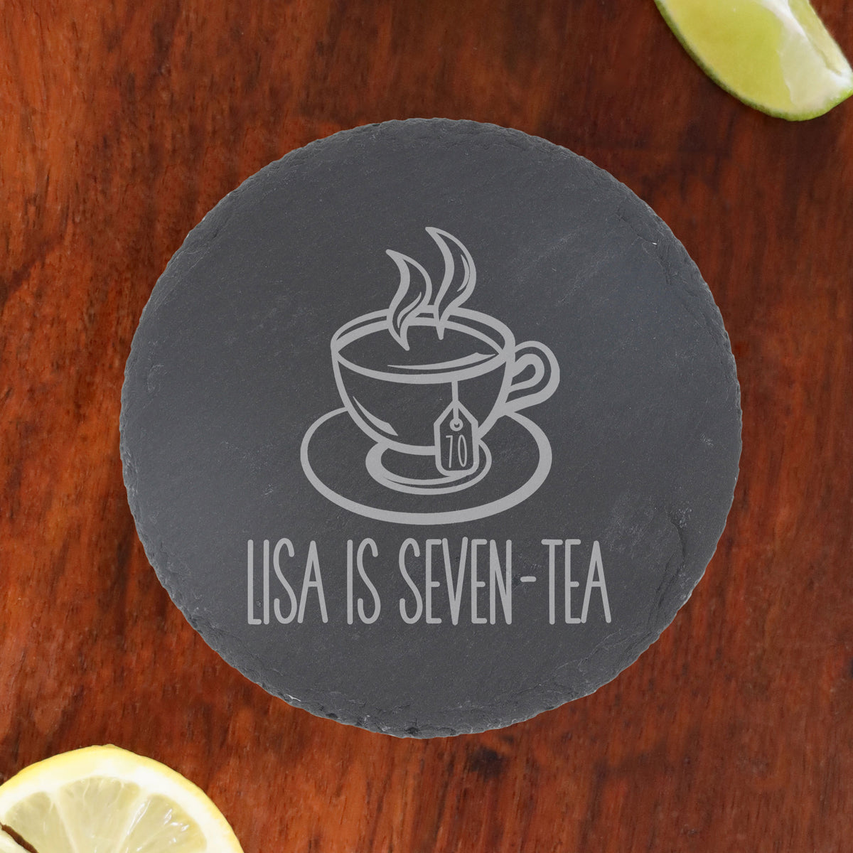 Round Slate Coaster