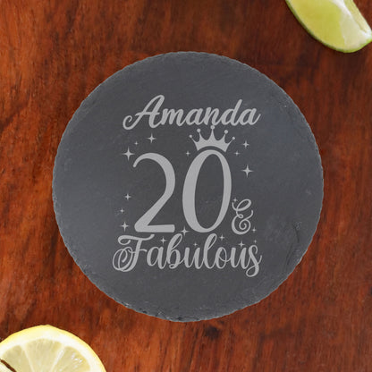 Round Slate Coaster