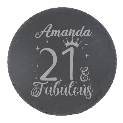 Round Slate Coaster