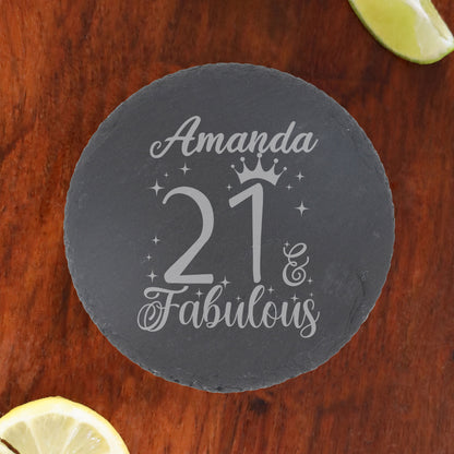 Round Slate Coaster