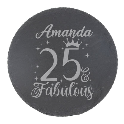 Round Slate Coaster