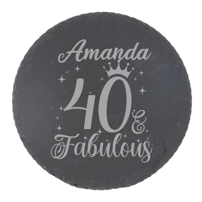 Round Slate Coaster