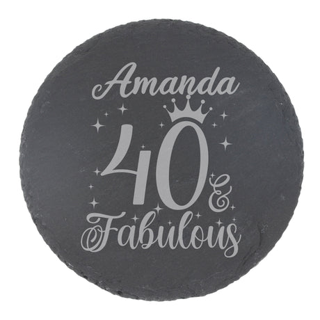 Round Slate Coaster