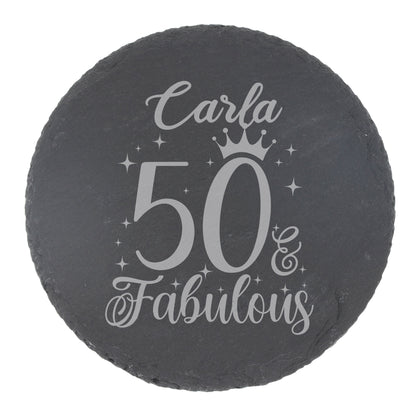 Round Slate Coaster
