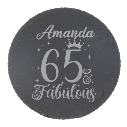 Round Slate Coaster