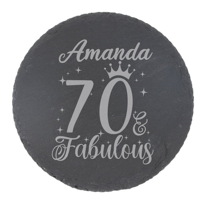 Round Slate Coaster