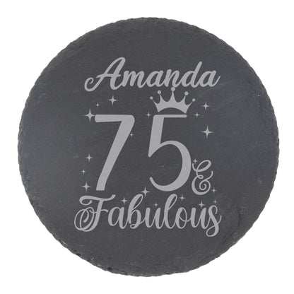 Round Slate Coaster