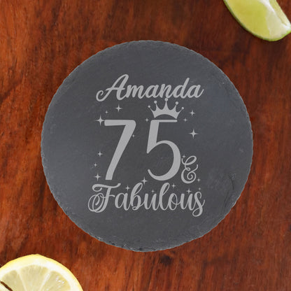Round Slate Coaster
