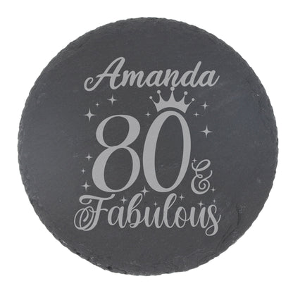 Round Slate Coaster