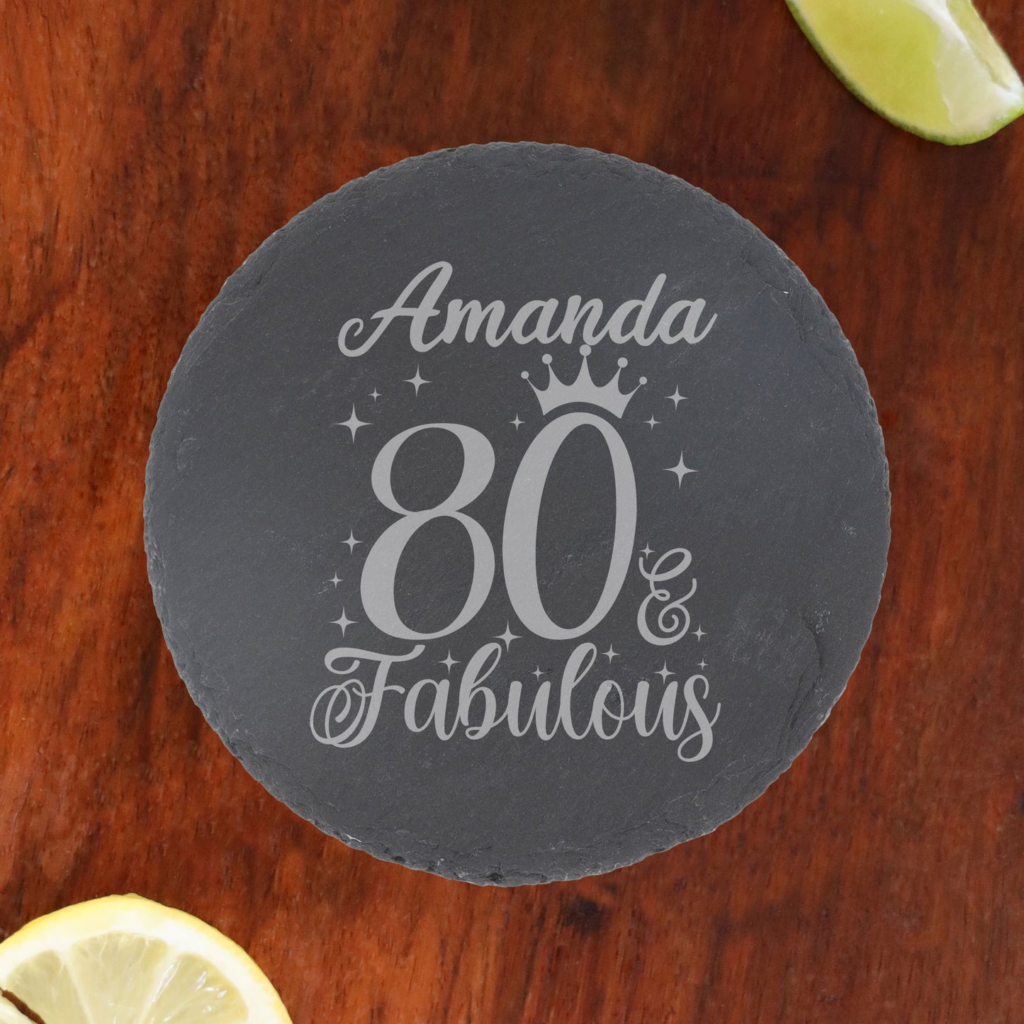 Round Slate Coaster