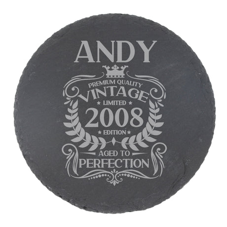 Round Slate Coaster