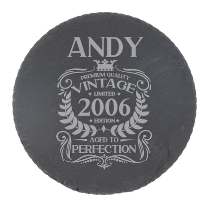 Round Slate Coaster