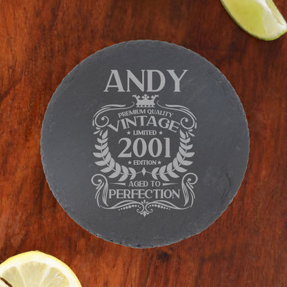 Round Slate Coaster