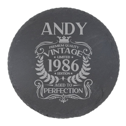 Round Slate Coaster