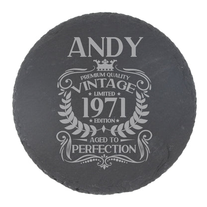 Round Slate Coaster