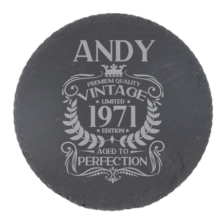 Round Slate Coaster