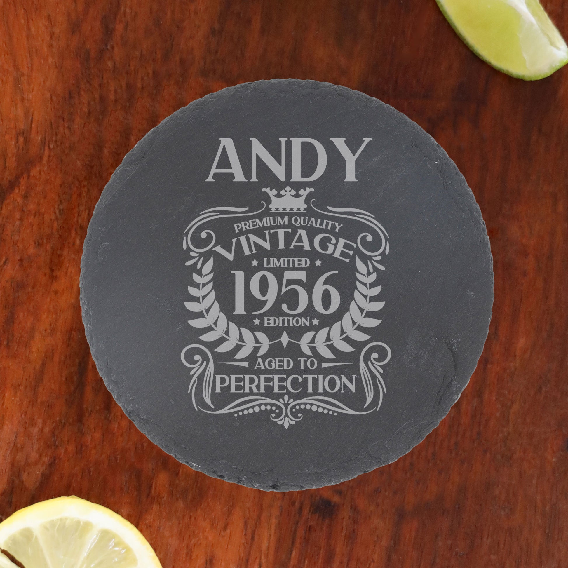 Round Slate Coaster