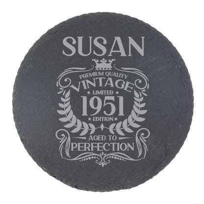 Round Slate Coaster