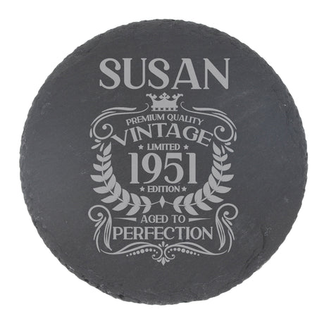 Round Slate Coaster