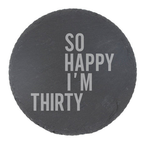 Round Slate Coaster