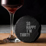 Round Slate Coaster