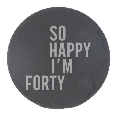 Round Slate Coaster