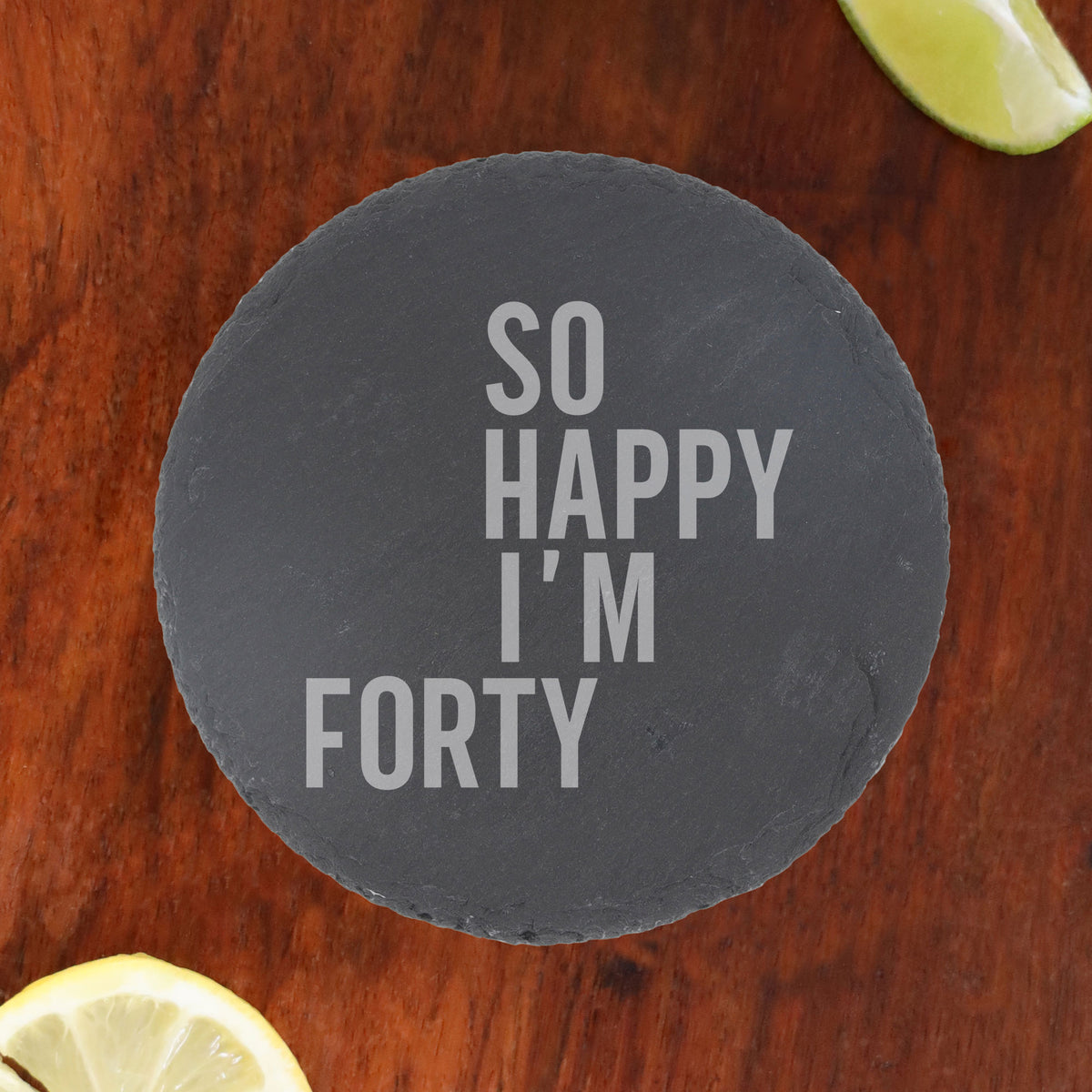 Round Slate Coaster