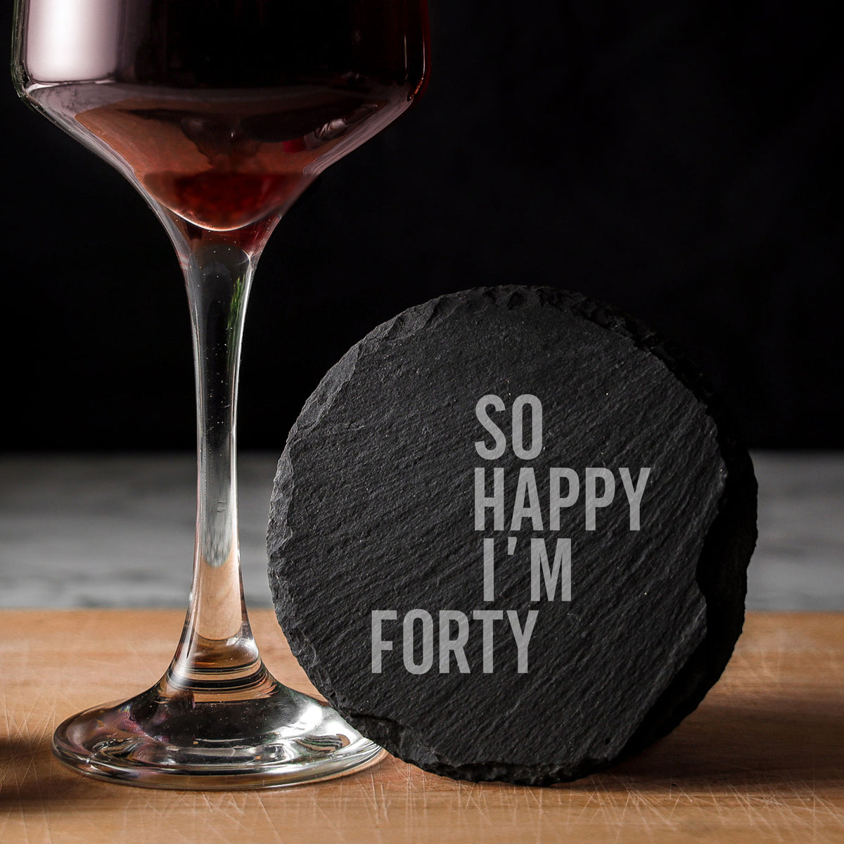 Round Slate Coaster