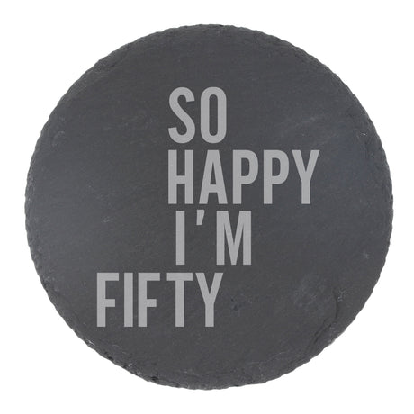 Round Slate Coaster