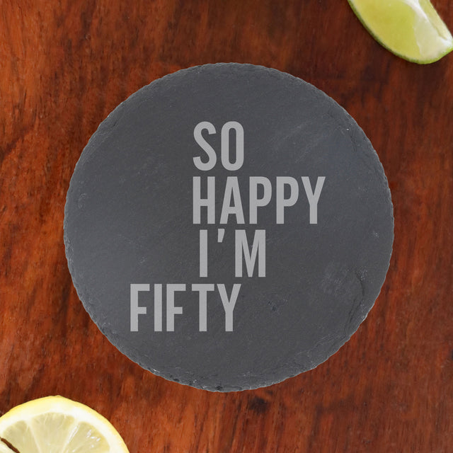 Round Slate Coaster