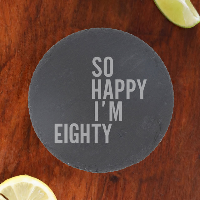 Round Slate Coaster