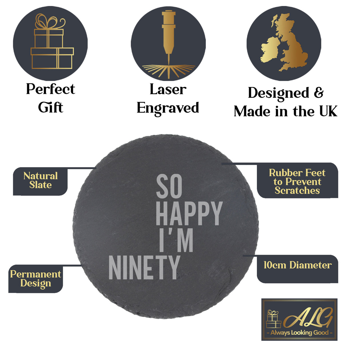 Round Slate Coaster