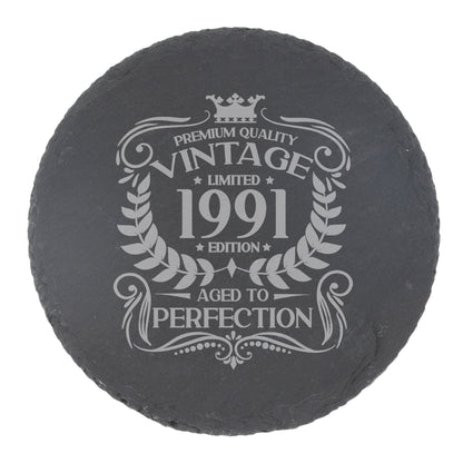 Round Slate Coaster