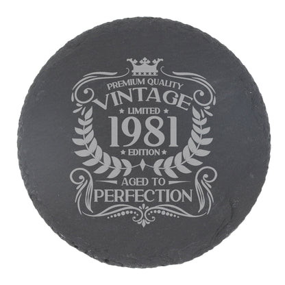 Round Slate Coaster