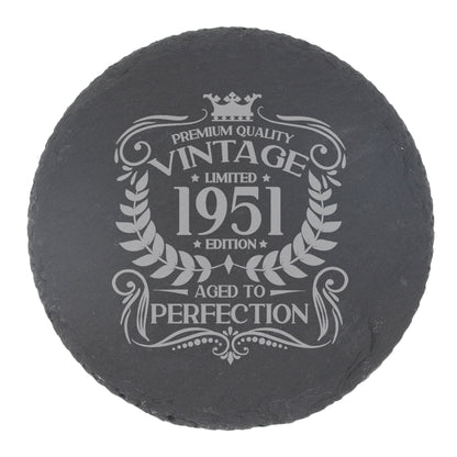 Round Slate Coaster