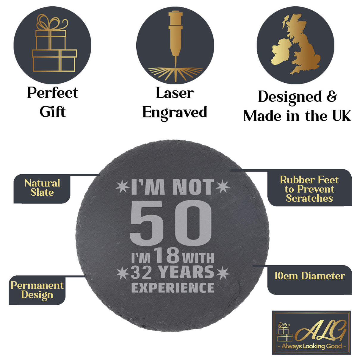 Round Slate Coaster